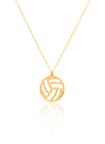 925 Sterling Silver Volleyball Charm Necklace
