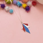 925 Sterling Silver Enamel Kite Shape Necklace