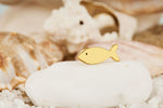 925 Sterling Silver Gold Fish Stud Earrings
