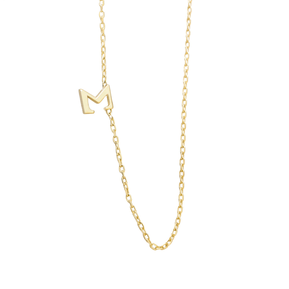 925 Sterling Silver Greek Initial Necklace