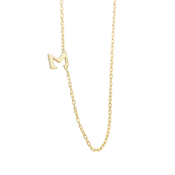 925 Sterling Silver Greek Initial Necklace