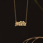 925 Sterling Silver Personalized Bat Name Necklace