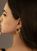 925 Sterling Silver Square Hoop Earrings 309