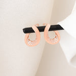 925 Sterling Silver Crystal Pave Kavisli Uzay Yolu Earrings