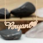 925 Sterling Silver Personalized Name Necklace With Snowflake