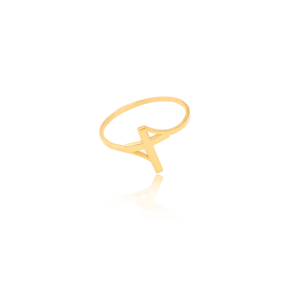 925 Sterling Silver Cross 2 Ring