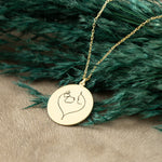 925 Sterling Silver Woman And Dog Necklace