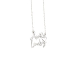 925 Sterling Silver Two Name Necklace With Heart