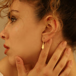 Tie Shape Silver Earrings