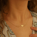 925 Sterling Silver Initial On Heart Necklace