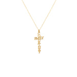 925 Sterling Silver Custom Name Gold Cross Necklace