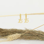 925 Sterling Silver Initial Earring