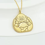925 Sterling Silver Laughing Buddha Pendant