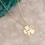 925 Sterling Silver Custom Four Leaf Clover Necklace