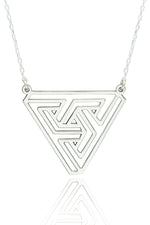 925 Sterling Silver Penrose Triangle Necklace