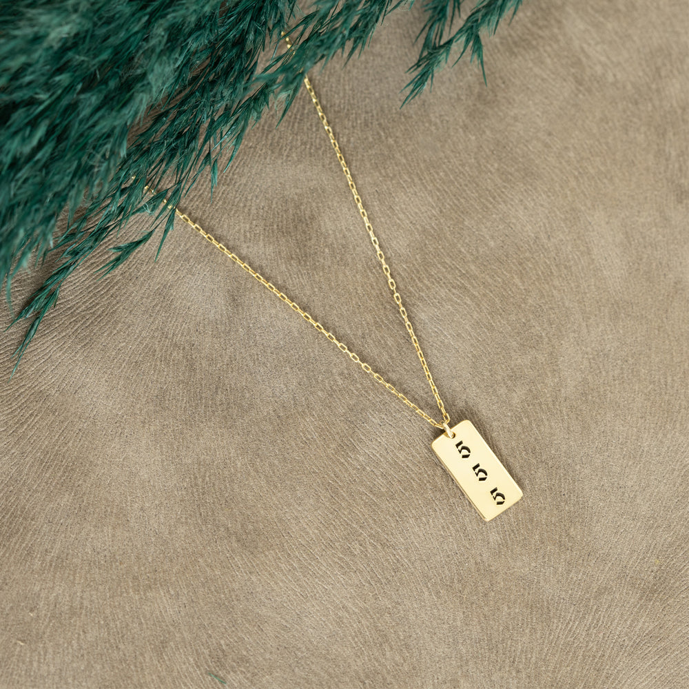 925 Sterling Silver Dainty Tag Necklace