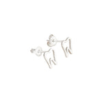 925 Sterling Silver Dental Stud Earrings