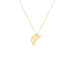 925 Sterling Silver Lesbian Symbol Necklace