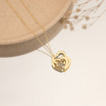 925 Sterling Silver Personalized Heart Name Rings Necklace