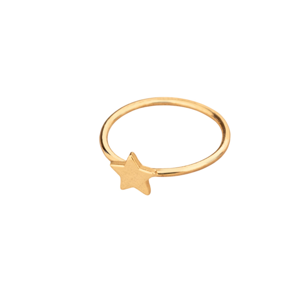 925 Sterling Silver Dışarı Çıkık Star Ring