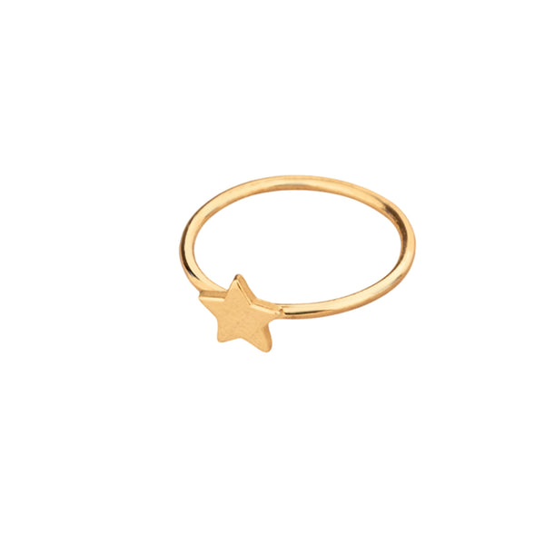 925 Sterling Silver Dışarı Çıkık Star Ring