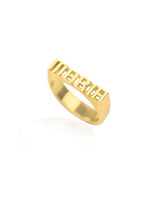 925 Sterling Silver Personalized Name Block Ring