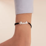 925 Sterling Silver Adjustable Name Rope Bracelet