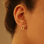 925 Sterling Silver Triangle Earring