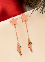925 Sterling Silver Christmas Tree Dangle And Drope Earrings