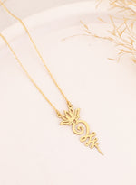 925 Sterling Silver Lotus Unalome New Necklace