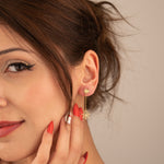 925 Sterling Silver Dangle Spider And Web Earrings