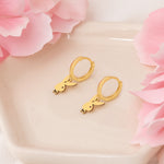 925 Sterling Silver Enamel Playboy Bunny Earring