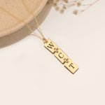 925 Sterling Silver Mini Initial Tag Necklace