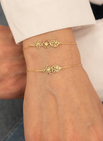 925 Sterling Silver Birth Flower Bracelet,