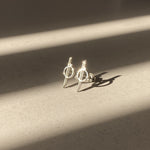 925 Sterling Silver Chandrila Star Line Stud Earrings