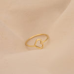 925 Sterling Silver Içi Boş Heart Ring
