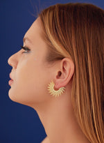 925 Sterling Silver Sunburst Earrings