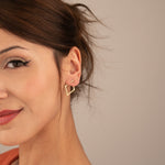 925 Sterling Silver Diamond Shape Ear Jacket Earrings