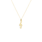 925 Sterling Silver G Clef Necklace