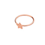 925 Sterling Silver Dışarı Çıkık Star Ring