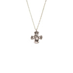 925 Sterling Silver Praying Hands Crucifix Necklace 359