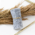 925 Sterling Silver Infinity Chain Ring