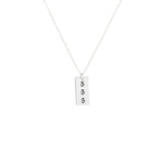 925 Sterling Silver Dainty Tag Necklace