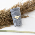 925 Sterling Silver Infinity Heart And Initial Chain Ring