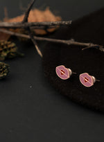 925 Sterling Silver Enamel Kiss Earrings