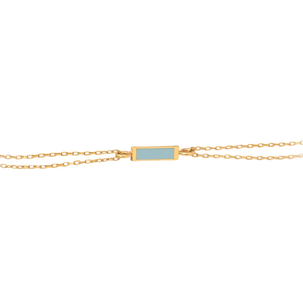 925 Sterling Silver Turquoise Bar Bracelet