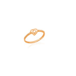 925 Sterling Silver Heart Ortasi Taş Ring Kenarlar Burgu