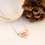 925 Sterling Silver İki Personalized Custom Name Heart Necklace