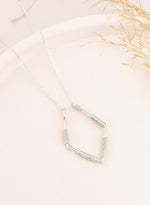 925 Sterling Silver Dörtgen Ring Tutucu Necklace