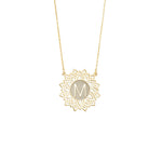 925 Sterling Silver Lotus Necklace With Letter